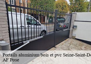 Portails aluminium bois et pvc Seine-Saint-Denis 
