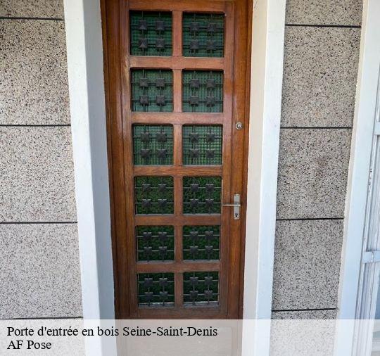 Porte d'entrée en bois Seine-Saint-Denis 