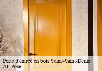 Porte d'entrée en bois Seine-Saint-Denis 