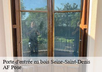 Porte d'entrée en bois Seine-Saint-Denis 