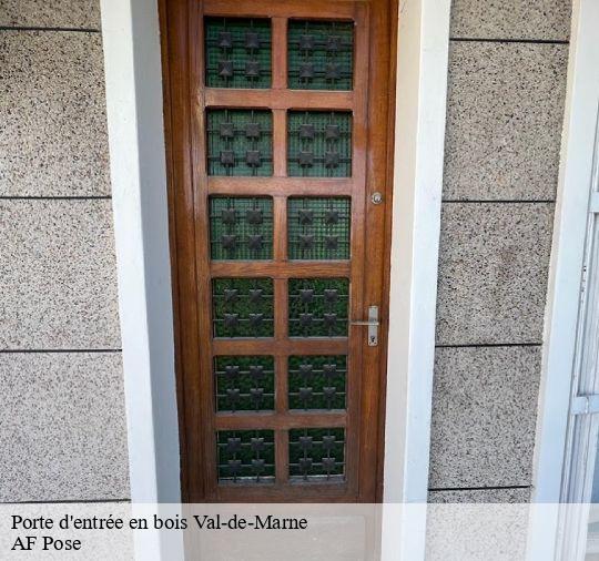 Porte d'entrée en bois Val-de-Marne 