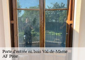 Porte d'entrée en bois Val-de-Marne 