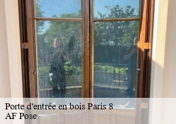 Porte d'entrée en bois  75008